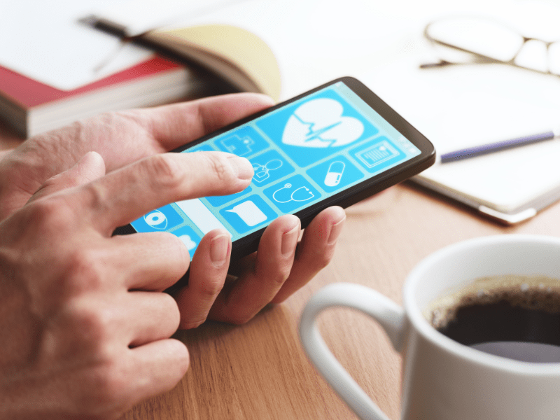 Patient Using Health Care App