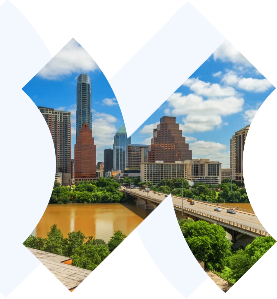 photo of Austin in the shape of a letter